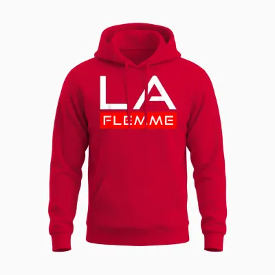 La Flemme Gift Man Woman Humour Original Birthday Unisex Hoodie - Red