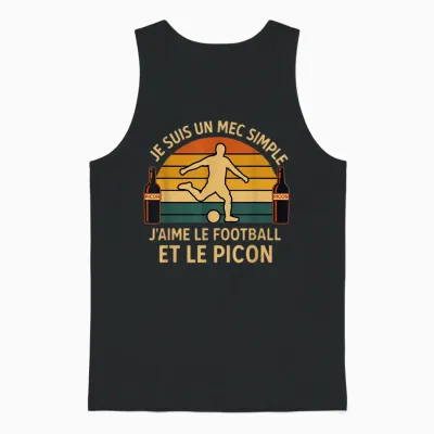 Picon Football Aperitif T-Shirt Gift Idea Footballer Man Unisex Tank Top - Black