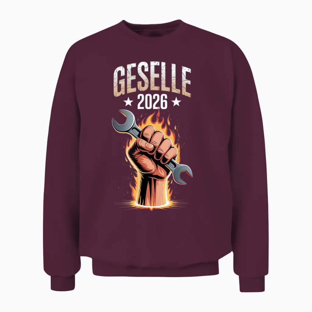 Geselle 2026 Companion Test Car Training Passed Unisex Sweatshirt in Maroon
