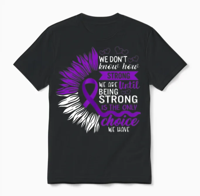 Domestic Violence Awareness Shirt, Being Strong Unisex T-Shirt in Black