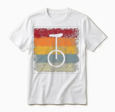 Unicycle Retro Unisex T-Shirt - White
