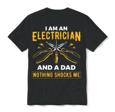 Electrician Funny Funny Electrician Unisex T-Shirt - Black