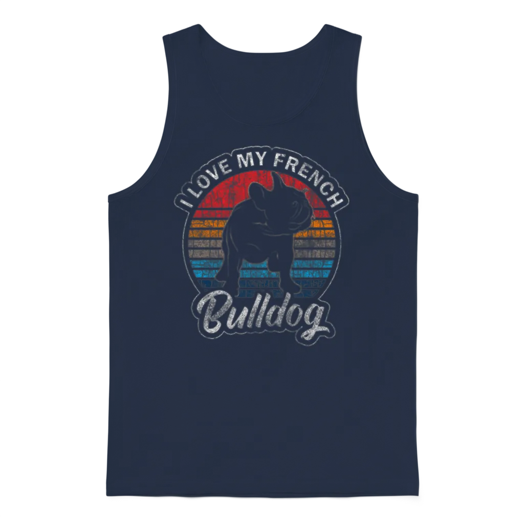 Dog Bulldog Dog Owner Mistress Unisex Tank Top - Navy
