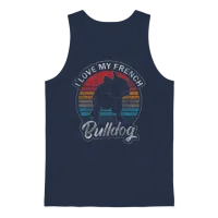 Dog Bulldog Dog Owner Mistress Unisex Tank Top - Navy – 1