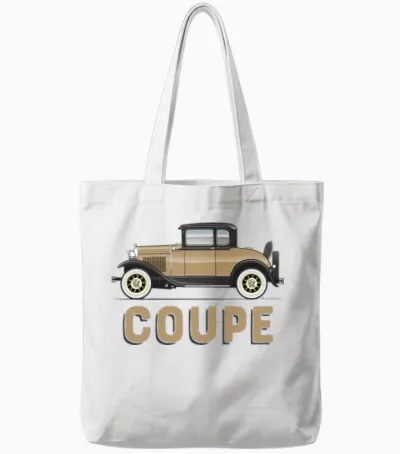 Coupe Stone Brown Tote Bags - White