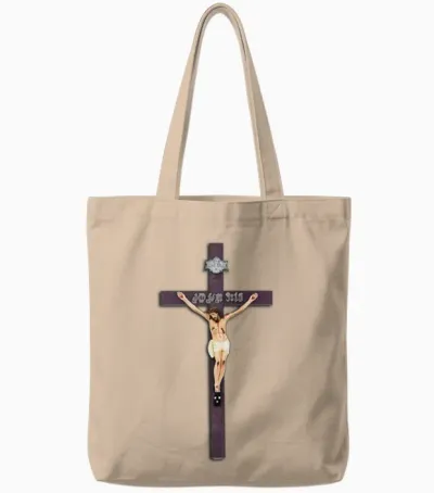 Jesus Christ on the Cross John Heal by His Wounds Tote Bags - Natural