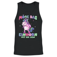 Funny Mythical Creatures, Dinosaurs, Funny Unicorn Unisex Tank Top - Black – 2