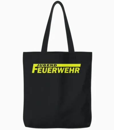 Jugendfeuerwehr Schriftzug Groß Rücken - Feuerwehr Tote Bags - Black