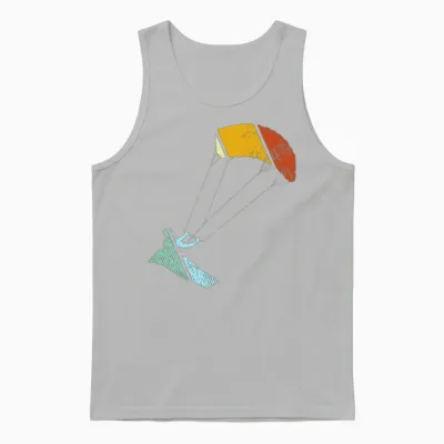 Kite Retro Unisex Tank Top - Ash