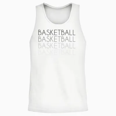 Basketball Retro Unisex Tank Top - White