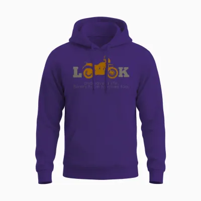 Royal Enfield Himalayan Design Fashion Therapy Unisex Hoodie - Purple