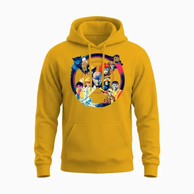 Marvel Professor X and the X-Men Team X Symbol Logo Unisex Hoodie - Gold