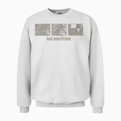 Official Mgk Lost Americana Photos Unisex Sweatshirt - White