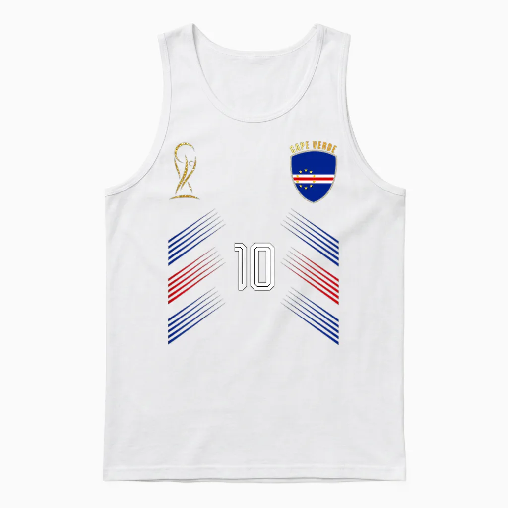 Kap Verde Flagge Kap Verde Pride Lovers Retro Unisex Tank Top in White