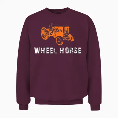 Wheel Horse Garden Tractor Unisex Sweatshirt - Maroon