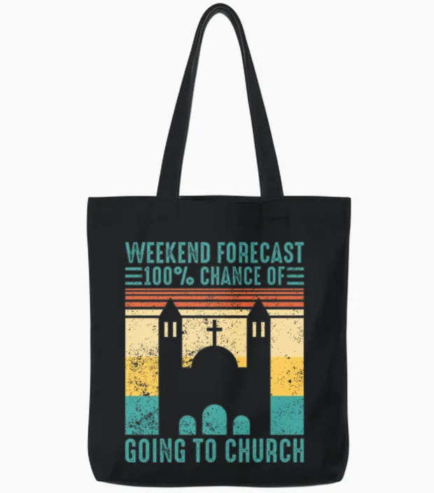 Funny Mormon Tote Bags in Black
