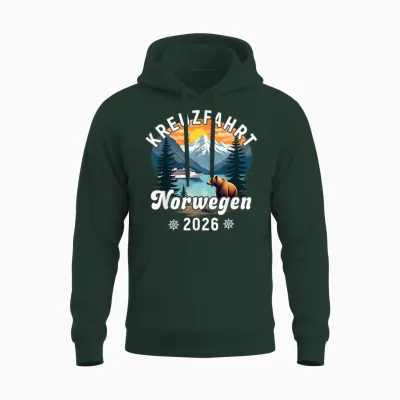 Kreuzfahrt Norwegen 2026 Freund Familie Norwegen Unisex Hoodie - Forest