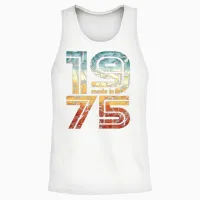 Made in 1975 - Vintage Retro Unisex Tank Top - White – 2