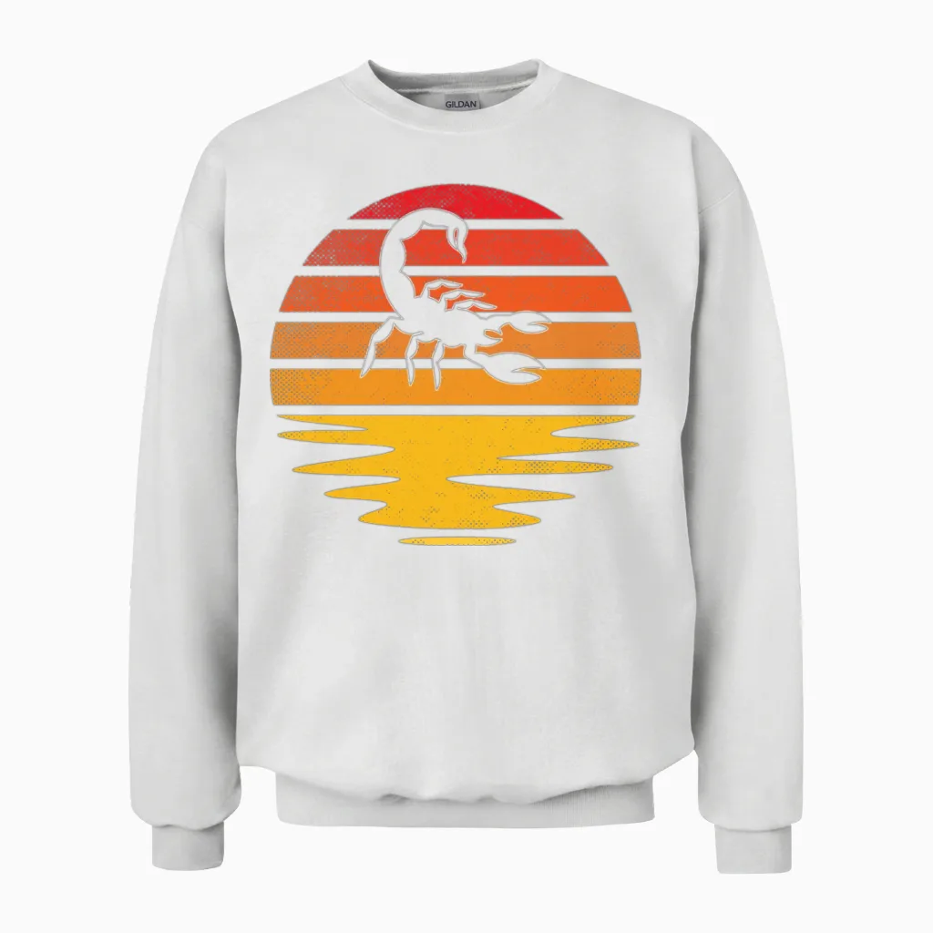 Scorpion Retro Unisex Sweatshirt in White