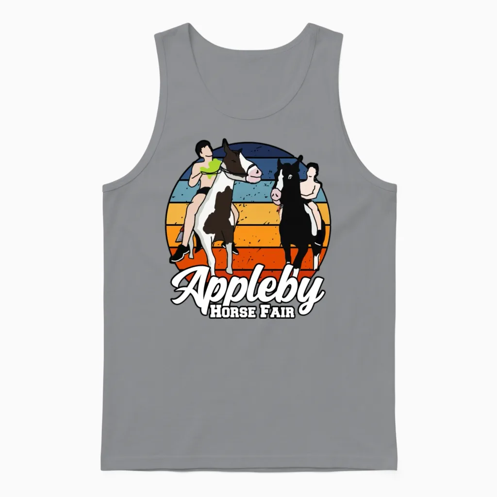 Horse Racing - Lovers Unisex Tank Top in Sport Grey