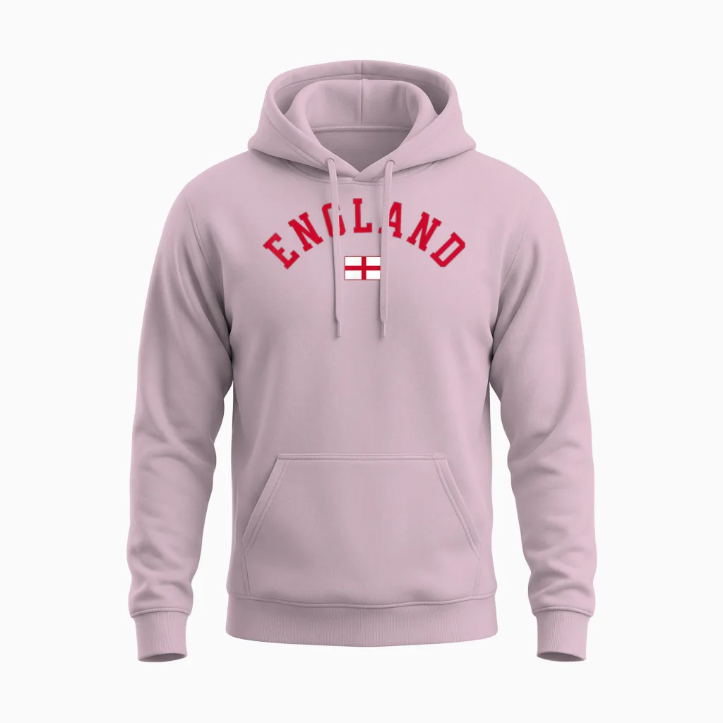 England English Unisex Hoodie in Light Pink