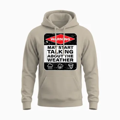 Weather Warning Funny Raining Storms Meteorology Unisex Hoodie - Sand