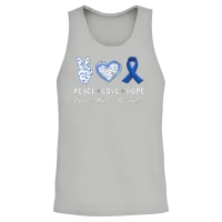 Peace Love Hope Child Abuse Awareness Unisex Tank Top - Ash – 2