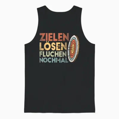 Bogenschiessen Bogensport Zubehör Pfeil Und Bogen Zielscheibe Bogensport Archer Bogenschütze Bogenschießen T-Shirt Für Damen Und Herren, Schwarz, Unisex, Vintage, Kurzarm, Klein Unisex Tank Top - Black