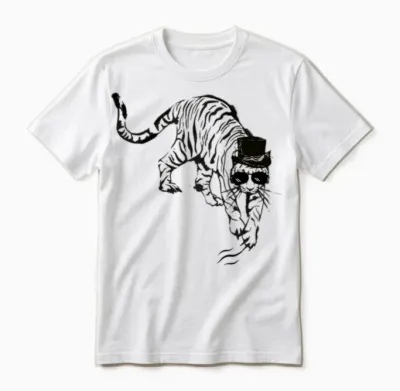 Funny Tiger Unisex T-Shirt - White