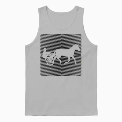 Trotting Horse Trotting Harness-Racing Horses Unisex Tank Top - Ash