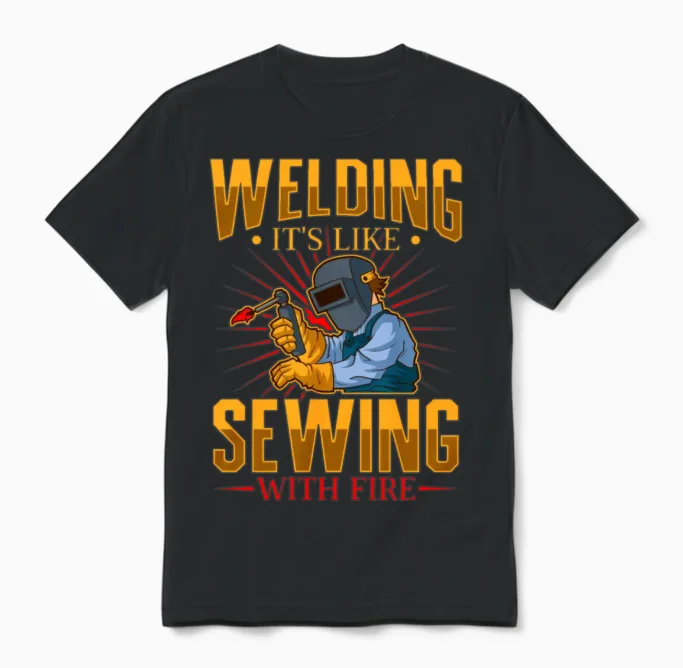 Welder Funny Funny Welding Gift Unisex T-Shirt in Black