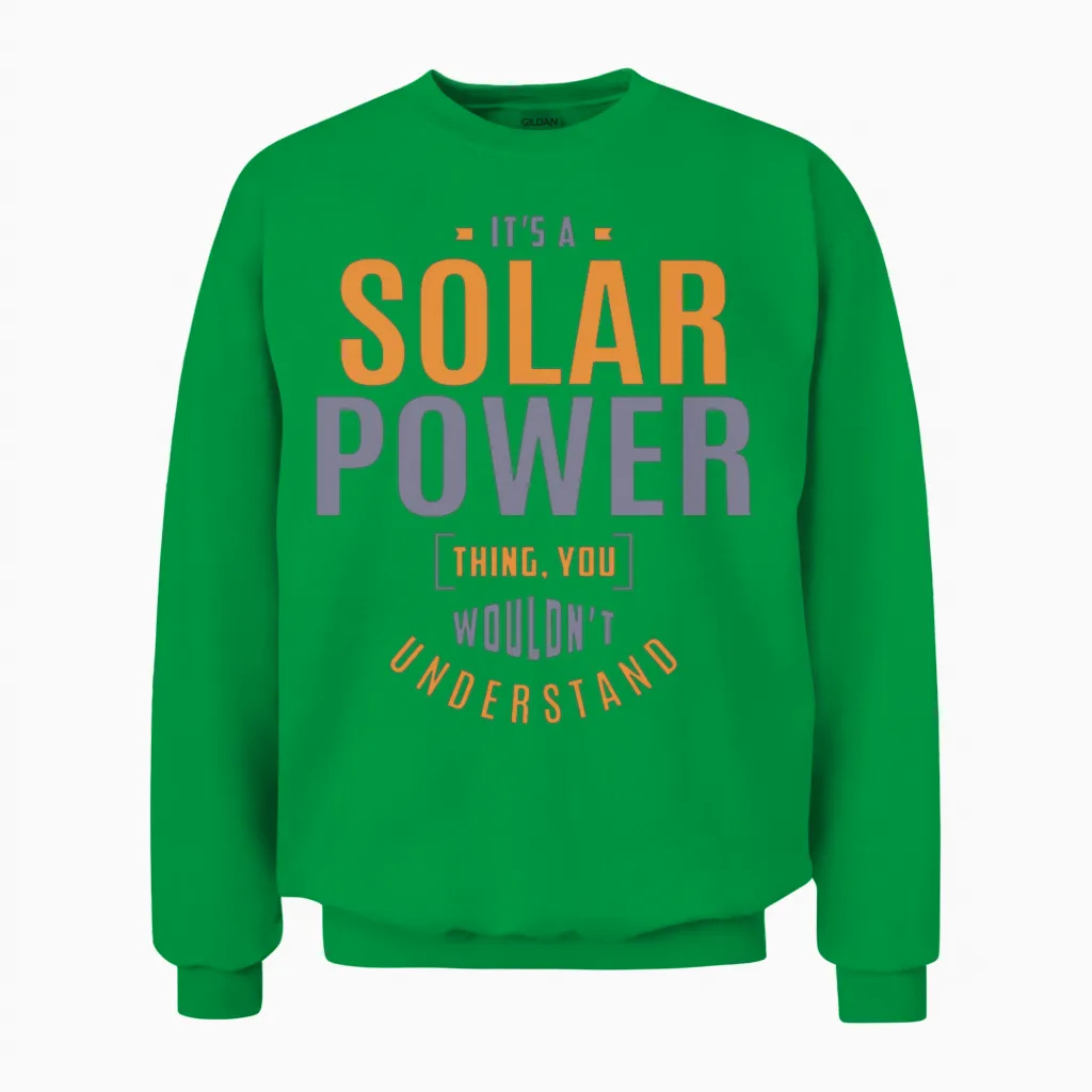 Solar Power Unisex Sweatshirt - Irish Green