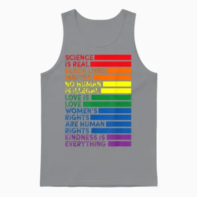 Lgbt Pride Flag Rainbow Lesbian Transgender Homo T-Shirt, Black, S Unisex Tank Top - Sport Grey