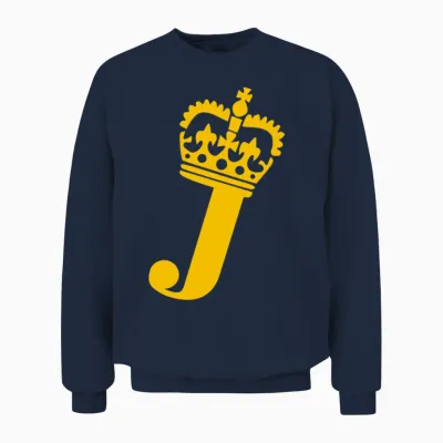 Crown - J – Name Unisex Sweatshirt - Navy