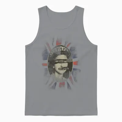 Sex Pistols God Save the Queen Rock Music Band Unisex Tank Top - Sport Grey
