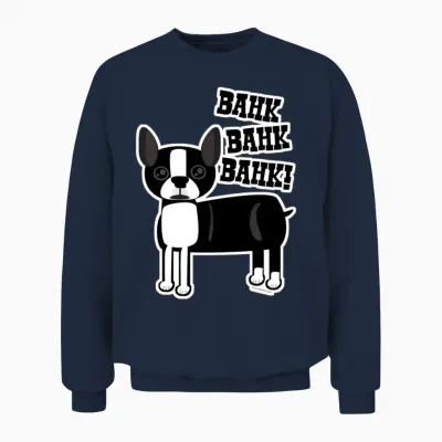 Boston Accent Terrier Unisex Sweatshirt - Navy