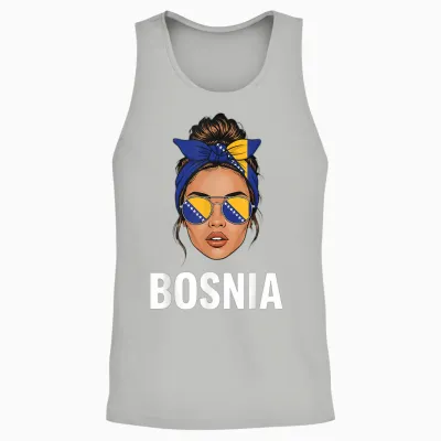 Bosnien Und Herzegowina Flagge Bosnische Wurzeln Unisex Tank Top - Ash
