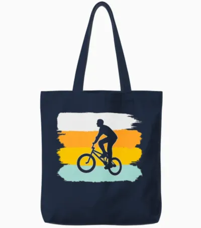 Bmx Retro Tote Bags - Navy