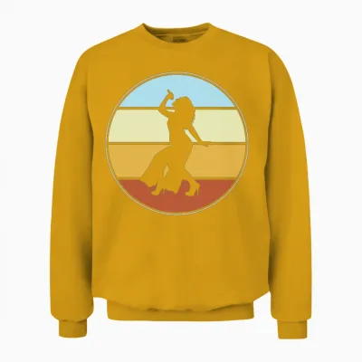 Singing Retro Unisex Sweatshirt - Gold