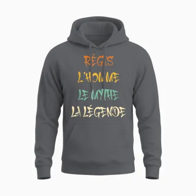 Régis Men's Myth Legend Gift Idea Humour First Name Régis Unisex Hoodie - Charcoal
