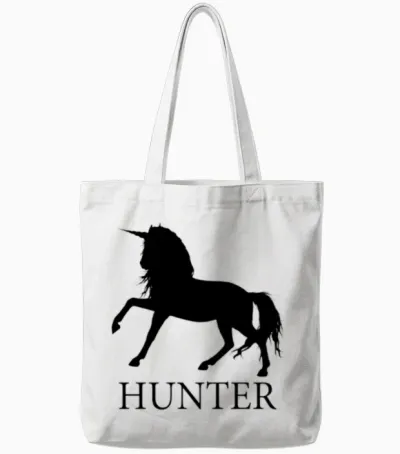 Unicorn Hunter Tote Bags - White