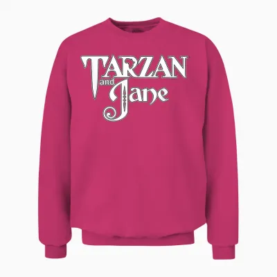 Tarzan and Jane Logo T-Shirt, Black, S Unisex Sweatshirt - Heliconia