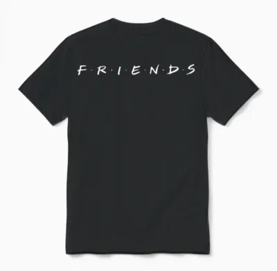 Friends Logo Unisex T-Shirt - Black