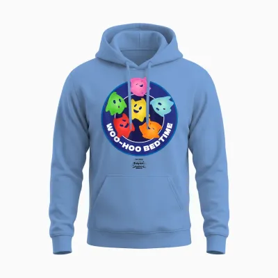 The Super Mario Galaxy Movie Lumas Woo-Hoo Bedtime Unisex Hoodie - Carolina Blue