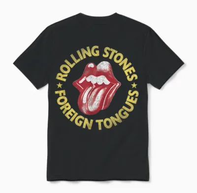 Offizielle Rolling Stones Fremdzungenlecks Unisex T-Shirt - Black