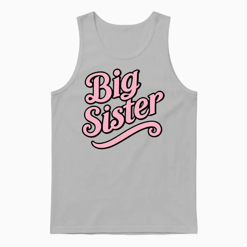 Big Sister Kids & Baby Unisex Tank Top in Ash