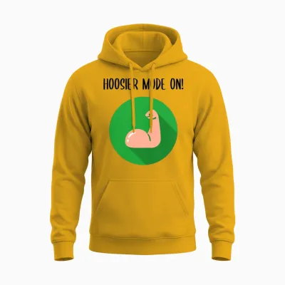 Hoosier Mode on Indiana Funny Unisex Hoodie - Gold