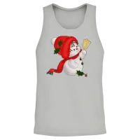Snowman Cute Funny — Christmas Gift Unisex Tank Top - Ash – 2