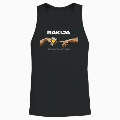 Rakija Connecting People Unisex Tank Top - Black