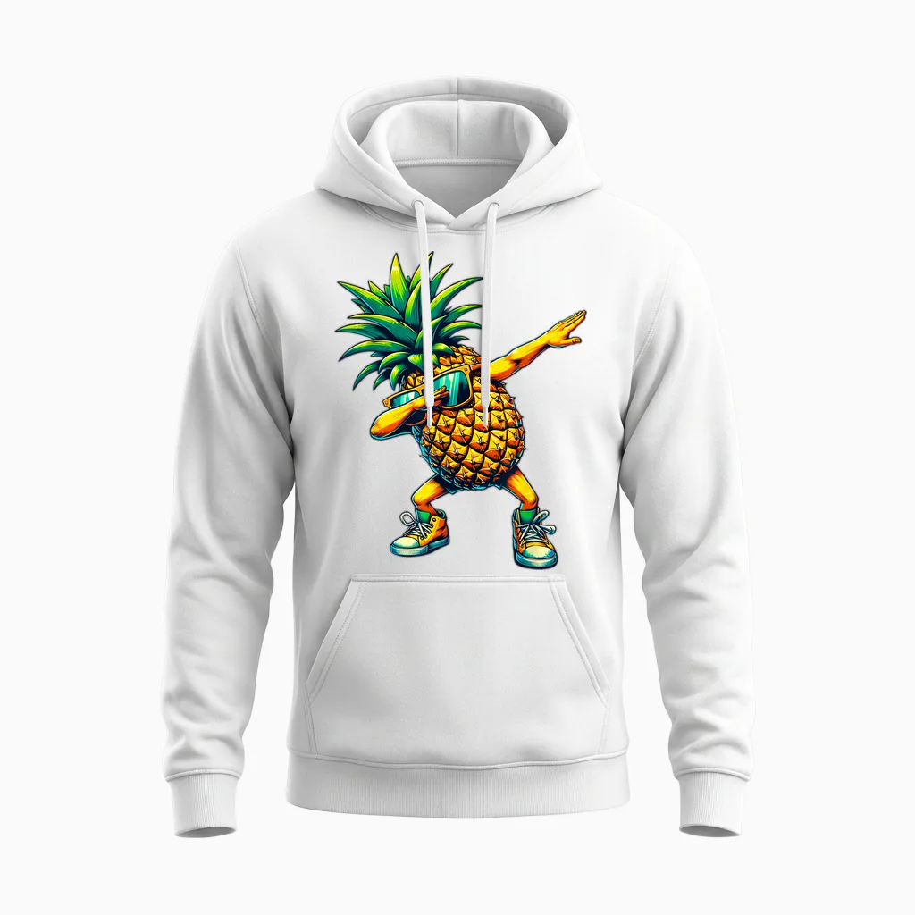 Tamponner L’ananas | Ananas Drôle Avec Motif De Fruits Unisex Hoodie in White